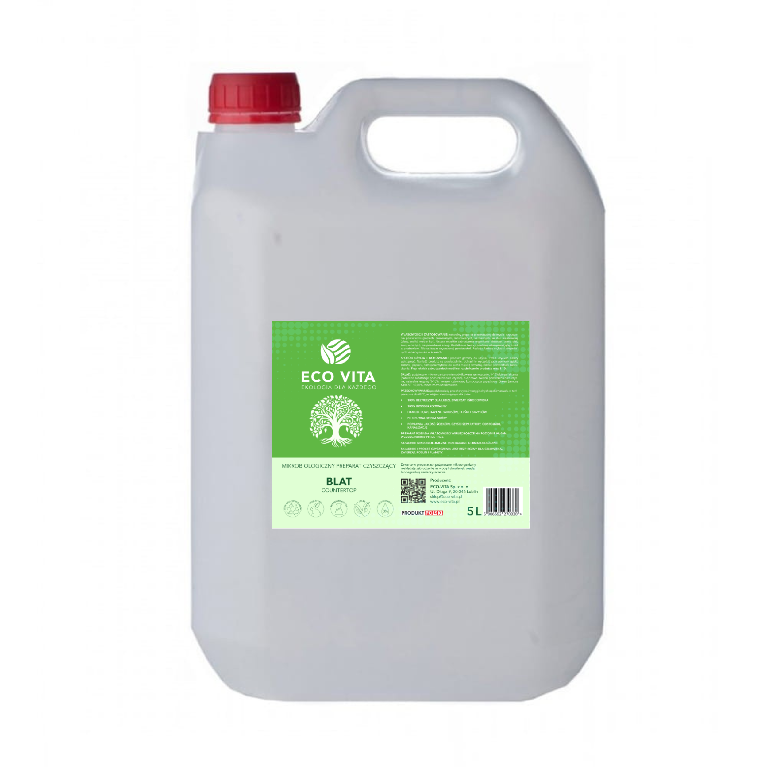 ECO VITA BLAT 5L czyszczenie blatów i enzymy